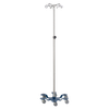 Blickman 6-Leg Chrome IV Stand – Height Adjustable – Swivel Caster Base – for Hospital and Clinic Use