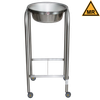 Blickman MR Single Basin Solution Stand – for Operating Room Use – Basin Ring Design – with Swivel Casters