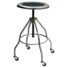 Blickman Clifton Exam Stool – 15 in Diameter – Height Adjustable Seat – Vinyl Upholstered Seat – Steel Build