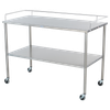 Blickman Howard Instrument Table – 30 in W x 34 in H x 16 in D – Stainless Steel Construction – Steel Build