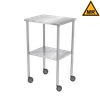 Blickman MR Howard Instrument Table – 16 in W x 34 in H x 30 in D – Stainless Steel Construction – Steel Build