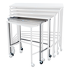 Blickman Nested Medical Table – Lower Shelf and H-Brace – for Operating Room Use – Medical Grade Work Surface