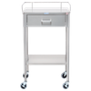 Blickman Medical Utility Table – 20 in W x 34 in H x 16 in D – Stainless Steel Construction – Steel Build