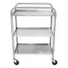Blickman Medium Duty Utility Cart with Side Rails – 27 1/2 in W x 40 in H – with Swivel Casters – Steel Build