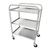 Blickman Medium Duty Utility Cart with Side Rails – 27 1/2 in W x 40 in H – with Swivel Casters – Steel Build