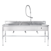 Blickman Hydraulic Decontamination Station – 116 in W x 26 1/2 in D – Deep Basin Work Sinks – Steel Build