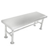 Blickman Freestanding Gowning Bench – 48 in W x 16 in D – Stainless Steel Construction – for Clinical Use