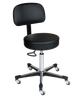 Blickman Hand Operated Exam Stool – Height Adjustable Seat – Vinyl Upholstered Seat – Five-Leg Base Design