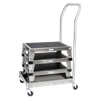 Blickman EZ Stacking Stool Dolly – Stainless Steel Construction – for Exam and Operating Rooms – Steel Build