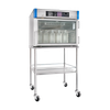 Blickman Tabletop Mobile Stand – 30 in W x 34 in H x 26 in D – Stainless Steel Construction – Steel Build
