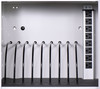 Luxor Secure Wall-Mount/Desktop 16-Device Chromebook and Tablet Vertical Charging Locker, Gray
