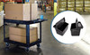 Luxor 26" x 46" Heavy Duty Utility Tub Cart - Two Shelves with Outrigger Utility Cart Bins