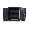 Luxor Secure Mobile 32-Laptop and Chromebook Charging Cart, Black 31x23x37 in Steel Build Locking Design