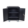 Luxor Secure Mobile 32-Laptop and Chromebook Charging Cart, Black 31x23x37 in Steel Build Locking Design