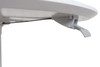 Luxor Mobile Pneumatic Height Adjustable Round Café Table, 36" W x 31.5" D x 27.6" - 42.4" H, White