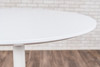 Luxor Mobile Pneumatic Height Adjustable Round Café Table, 36" W x 31.5" D x 27.6" - 42.4" H, White