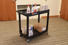 Luxor TUFFY XL Two-Shelf Multi-Purpose Utility Cart, 32" x 18" 35.25x18x34.25 in with 2 Shelves