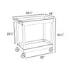 Luxor TUFFY XL Two-Shelf Multi-Purpose Utility Cart, 32" x 18" 35.25x18x34.25 in with 2 Shelves