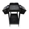 Luxor 32" x 18" Tub Cart - Two Shelves with Outrigger Utility Cart Bins 35.25x18x34.25 in with 2 Shelves