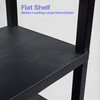 Luxor TUFFY 34" Multi-Purpose Utility Cart, 24" x 18", Flat Shelves with Extended Lower-Shelf Clearance