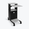Luxor Mobile Presentation Station with Cabinet and Electric 18x34.25x40 in Steel Build Rolling Casters