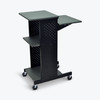 Luxor Mobile Presentation Station 18x30x40.25 in Steel Build Rolling Casters Locking Design