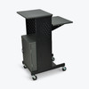 Luxor Mobile Presentation Station 18x30x40.25 in Steel Build Rolling Casters Locking Design