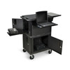 Luxor 3-Shelf Presentation Cart with Locking Cabinets, 41" H x 24" W x 30" D, Black 18x24x41 in