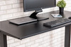 Luxor Mobile Crank Height Adjustable Standing Desk, 59" W x 29.5" D x 29.5" - 48.5" H, Black/Black Oak