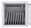 Luxor Secure Wall-Mount/Desktop 8-Device Chromebook and Tablet Charging Locker, Gray 14x14x14 in