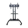Luxor Adjustable-Height Rolling TV Stand, 32.75" W x 28.75" D x 46.5"-62.5" H, Black 32.75x28.75x46.5 in
