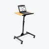 Luxor Mobile Height Adjustable Single-Column Laptop Workstation, 19.75" W x 23.25" D x 36.25" - 45" H, Black
