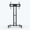 Luxor Adjustable-Height Rolling TV Stand, 31.4" W x 28.1" D x 48.4"-68" H, Black Rolling Casters