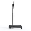 Luxor Adjustable-Height Rolling TV Stand, 31.4" W x 28.1" D x 48.4"-68" H, Black Rolling Casters