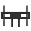 Luxor Adjustable-Height Rolling TV Stand, 31.4" W x 28.1" D x 48.4"-68" H, Black Rolling Casters