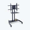 Luxor Adjustable-Height Rotating TV Stand Cart, 33" W x 28.25" D x 42"-62" H, Black 33x28.25x42 in