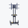 Luxor Adjustable-Height Rotating TV Stand Cart, 33" W x 28.25" D x 42"-62" H, Black 33x28.25x42 in