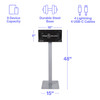 Luxor KwikBoost Standard Floor Stand Charging Stations for 8 devices Designed for Daily Facility Use