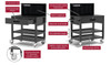 Luxor Heavy-Duty Mobile Workstation Steel Build Locking Design with Locking Security Commercial Grade Build