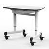 Luxor Mobile Height Adjustable Student Trapezoid Standing Desk with Drawer, 29" W x 19" D x 21.75" - 29.75" H,
