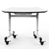 Luxor Mobile Height Adjustable Student Trapezoid Standing Desk with Drawer, 29" W x 19" D x 21.75" - 29.75" H,