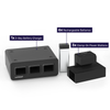 Luxor Medium Use Bundle - KwikBoost EdgePower Desktop Charging Station System for 3 devices