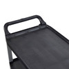 Luxor Large Serving Cart - Three Shelves 40.5x19.75x37.25 in with 3 Shelves Aluminum Build