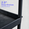 Luxor ENDURA XL 34" H Three-Shelf Utility Cart, 32" W x 24" D, Black, Tub Shelves with 3 Shelves