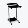 Luxor Mobile Height Adjustable Workstation 24x28.8x34.1 in Steel Build Rolling Casters Locking Design