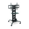 Luxor Mobile Flat Panel TV Stand + Mount 5x28x51 in Steel Build Rolling Casters Locking Design