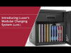 Luxor Secure Mobile Charging Locker System Bracket, Black Steel Build Designed for Daily Facility Use