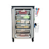 Luxor Modular Classroom Storage Cabinet 18.25x18.25x29 in Aluminum Build Rolling Casters Locking Design