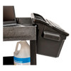 Luxor Outrigger Utility Cart Bin 2-Pack Designed for Daily Facility Use Commercial Grade Build