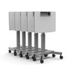Luxor Mobile Height Adjustable Tilting Student Standing Desk With Cup and Pencil Holder, 27.5" W x 21.5" D x